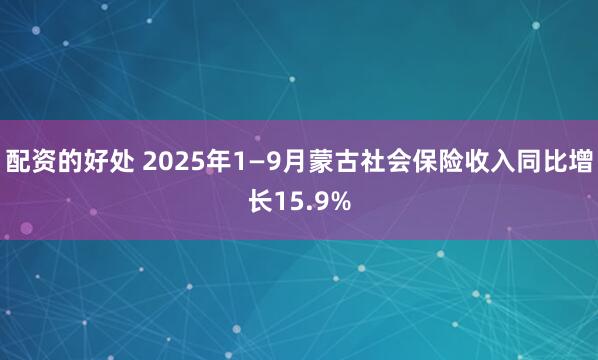 配资的好处 2025年1—9月蒙古社会保险收入同比增长15.9%