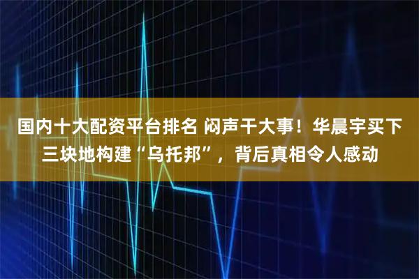 国内十大配资平台排名 闷声干大事！华晨宇买下三块地构建“乌托邦”，背后真相令人感动