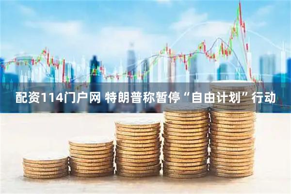 配资114门户网 特朗普称暂停“自由计划”行动